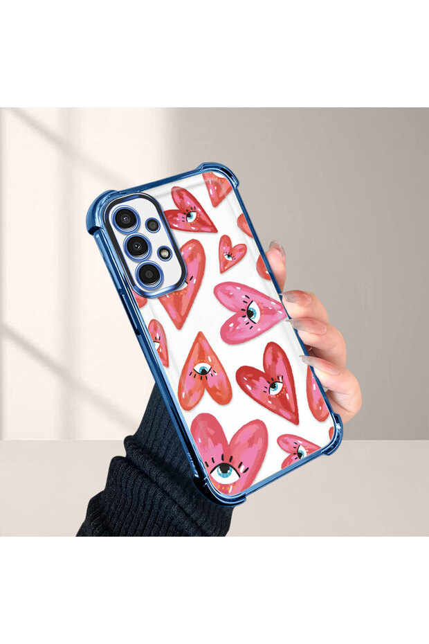 حافظة حماية من السيليكون الشفاف المتوافقة مع هاتف سامسونج جالاكسي A13 بنمط العين الشريرة - 4