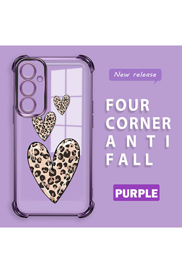 حافظة حماية من السيليكون الشفاف المتوافقة مع هاتف Samsung Galaxy A24 بأنماط الفهد - 2