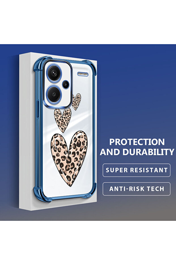 حافظة حماية من السيليكون الشفاف المتوافقة مع هاتف Xiaomi Redmi Note 13 Pro Plus 5G بأنماط الفهد - 5