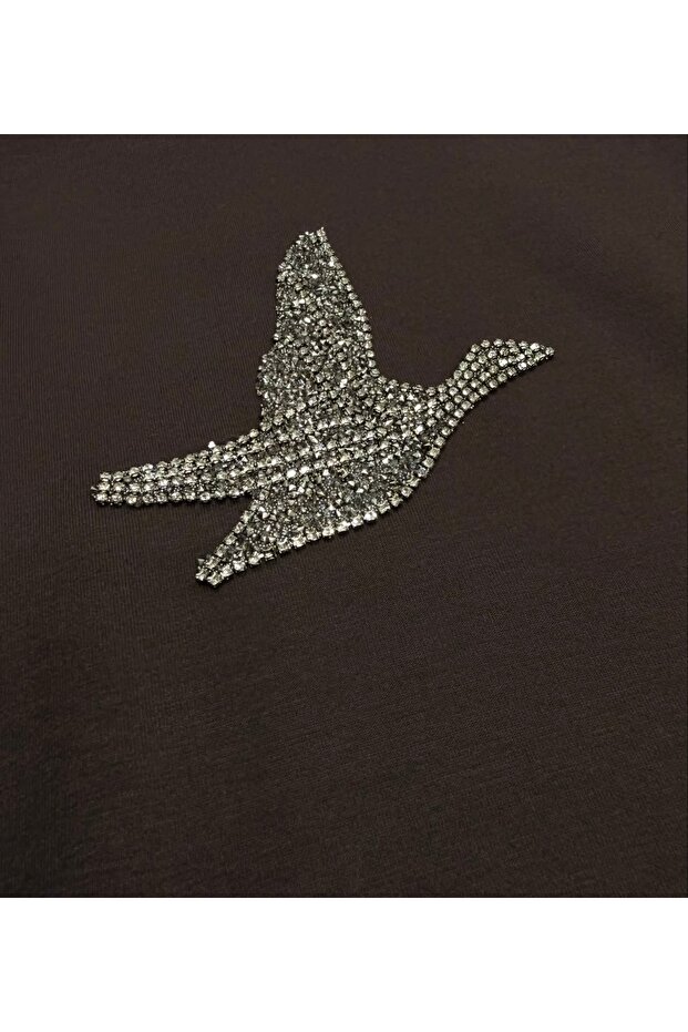 Taş işleme modal sweatshirt - 4