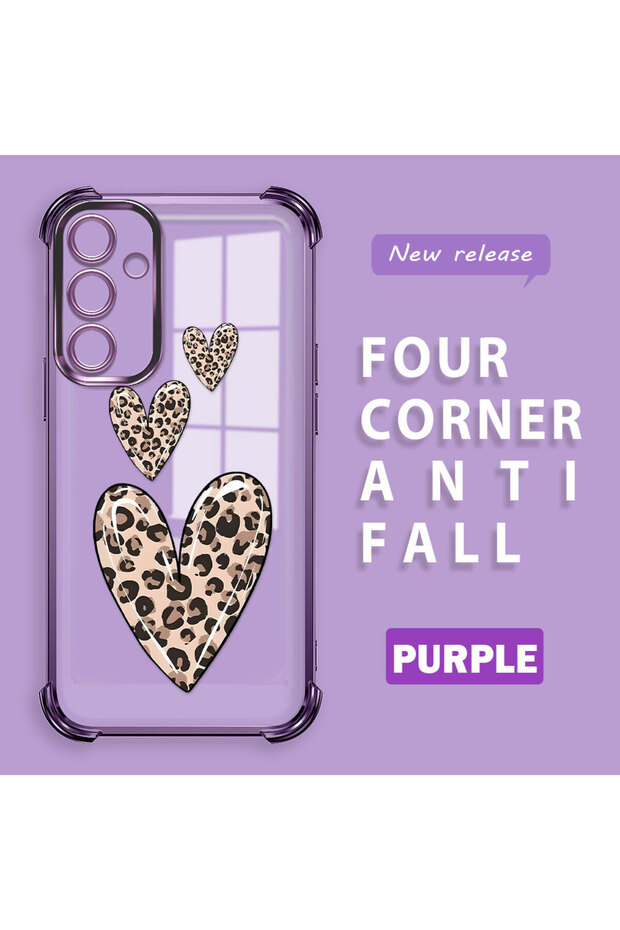 حافظة حماية من السيليكون الشفاف المتوافقة مع هاتف سامسونج جالاكسي A16 بأنماط الفهد - 2