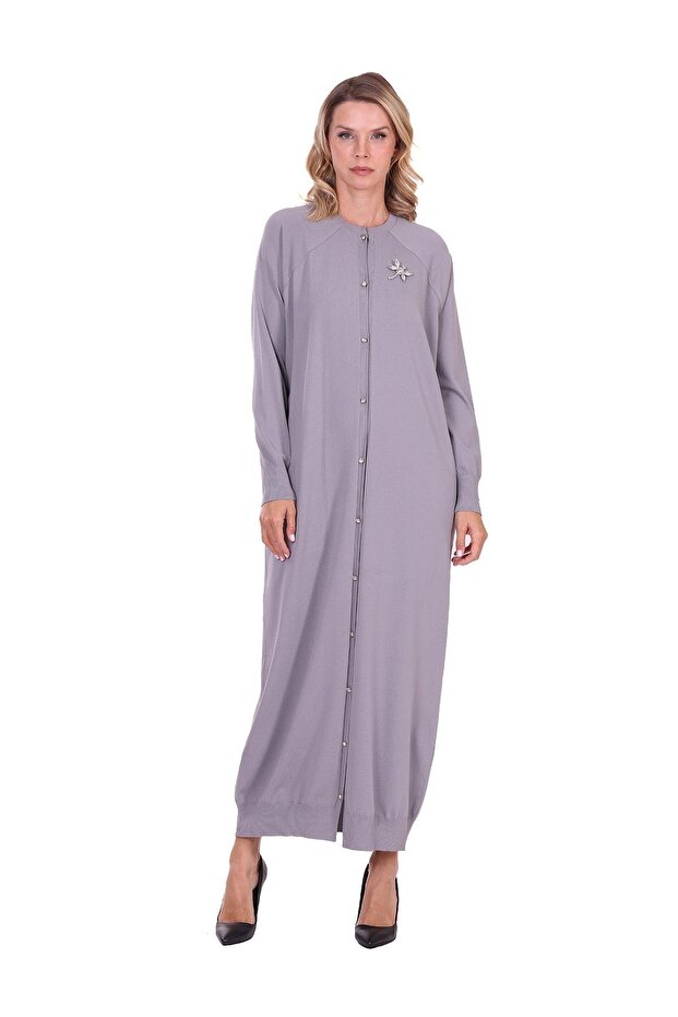 Yusufcuk Long Cardigan Gray