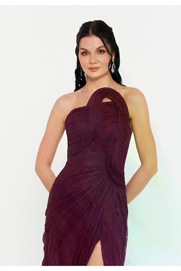 6144DAN DANTEL ELBİSE - 4