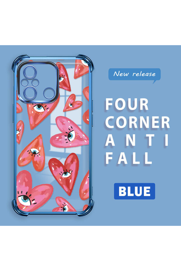 حافظة حماية من السيليكون الشفاف المتوافقة مع هاتف Xiaomi Redmi 12C بنمط العين الشريرة - 1