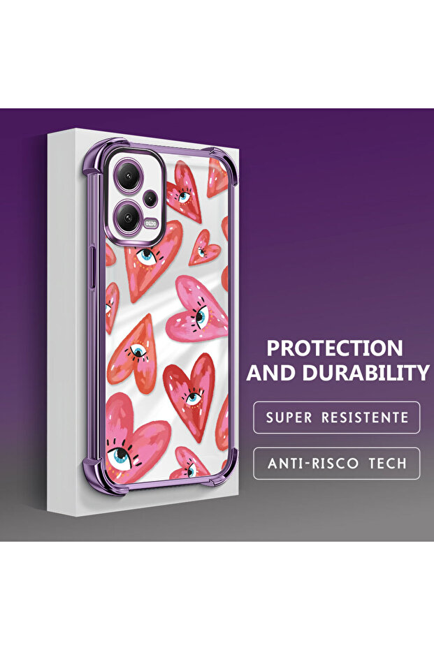 حافظة حماية من السيليكون الشفاف المتوافقة مع هاتف Xiaomi Redmi Note 12 5G بنمط العين الشريرة - 3