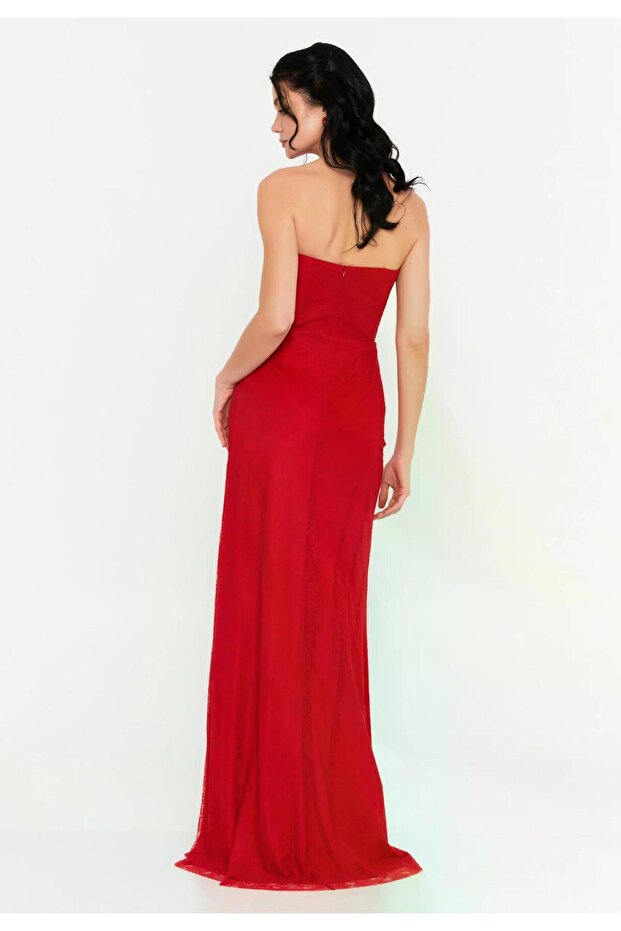 6144DAN DANTEL ELBİSE - 4