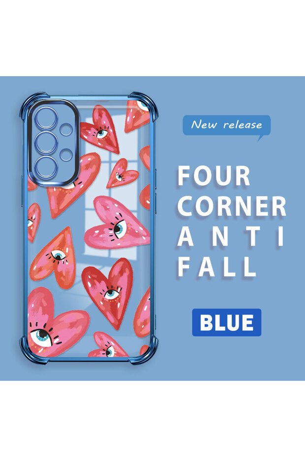 حافظة حماية من السيليكون الشفاف المتوافقة مع هاتف سامسونج جالاكسي A13 بنمط العين الشريرة - 1