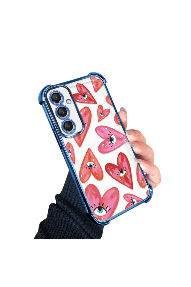 حافظة حماية من السيليكون الشفاف المتوافقة مع هاتف سامسونج جالاكسي A24 بنمط العين الشريرة - 2