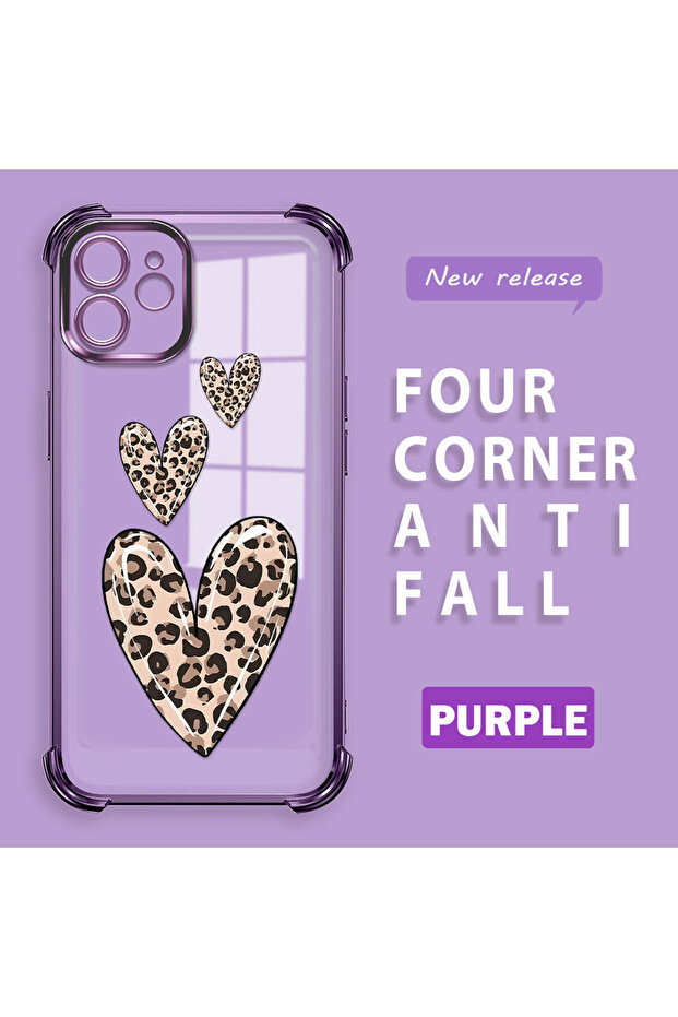 حافظة واقية من السيليكون الشفاف المتوافقة مع iPhone 12 بأنماط الفهد - 2