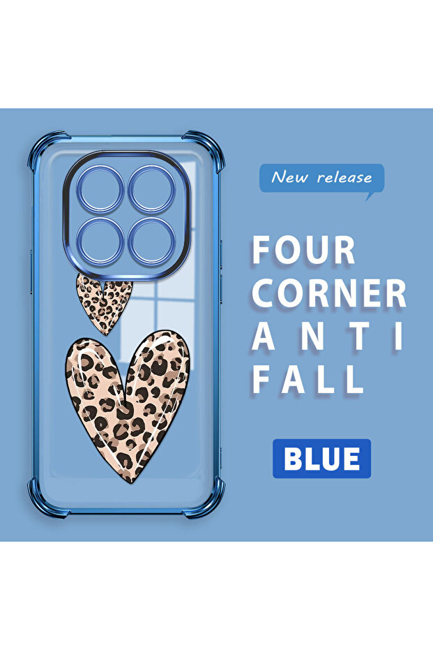 حافظة حماية من السيليكون الشفاف المتوافقة مع هاتف Xiaomi Redmi Note 14 Pro 4G بأنماط الفهد - 2