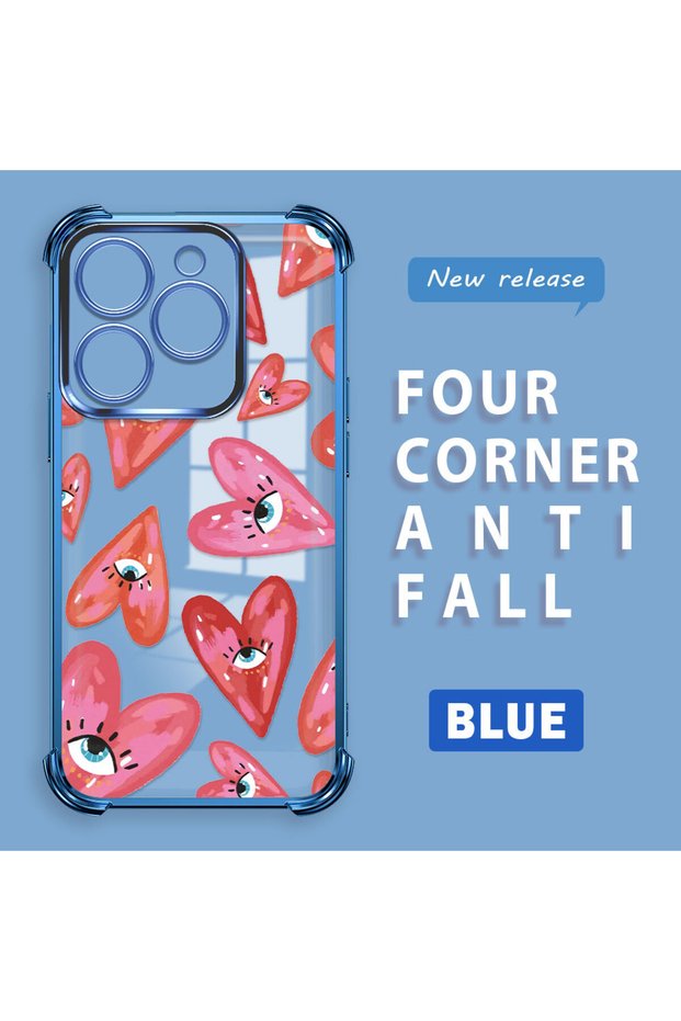Infinix Smart 8/8 Pro Compatible Transparent Silicone Flutter Protective Case Evil Eye Pattern