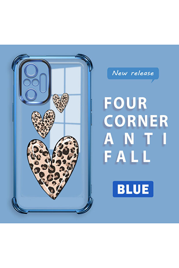 حافظة حماية من السيليكون الشفاف المتوافقة مع هاتف Xiaomi Redmi Note 10 Pro بأنماط الفهد - 3