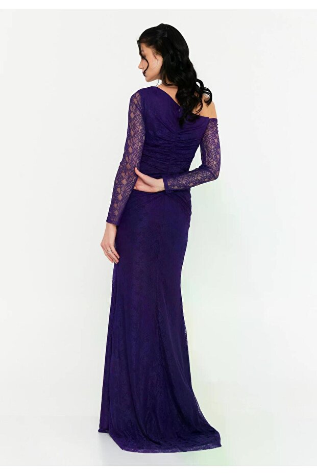 6142DAN LEZ DANTEL ELBİSE - 2