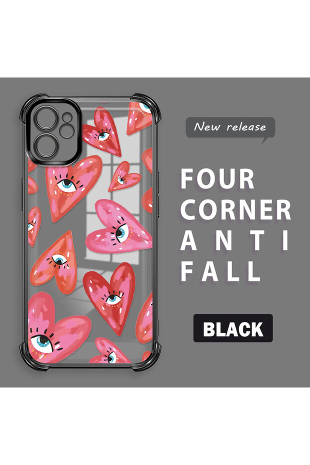 حافظة حماية من السيليكون الشفاف المتوافقة مع هاتف iPhone 11 بنمط العين الشريرة - 1