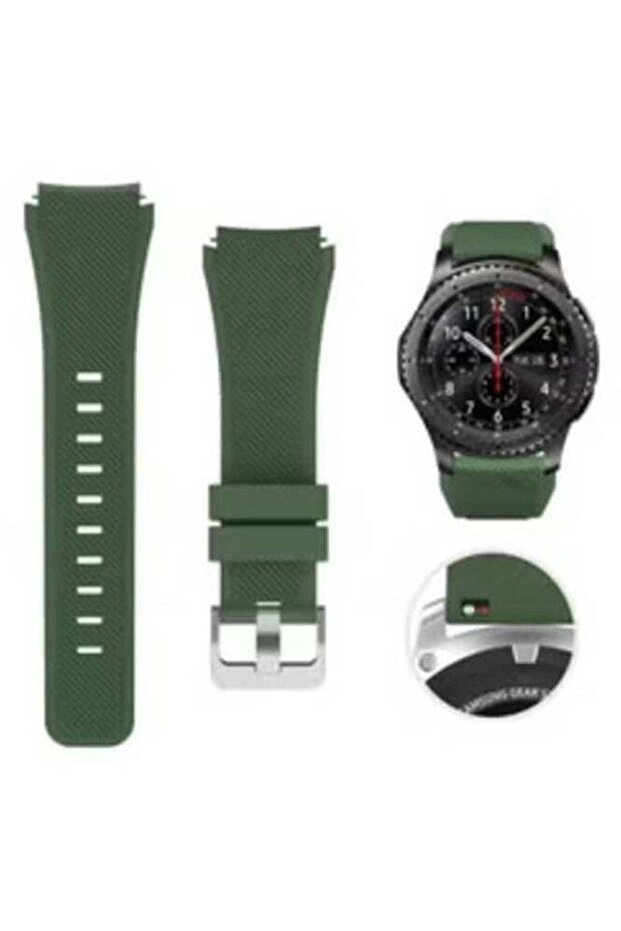 Silicone Sports Band for Samsung Gear S3 Classic – Green Replacement Strap