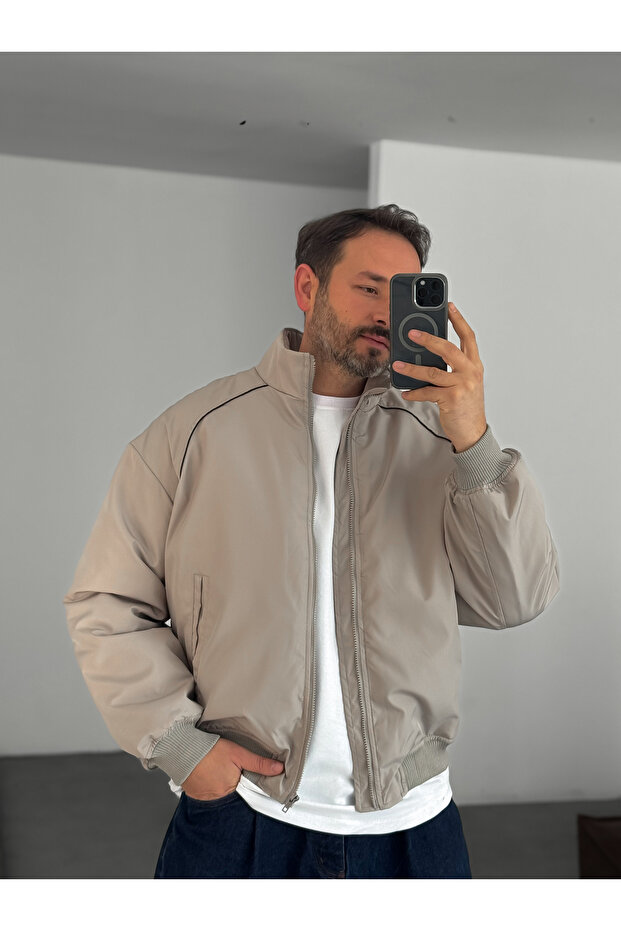 Taş Biyeli Bomber Mont LNS-50685 - 4