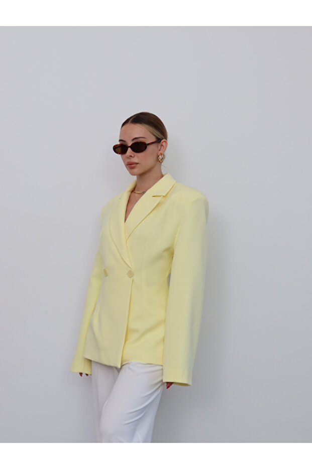 Vatkalı Kruvaze Ceket - 5