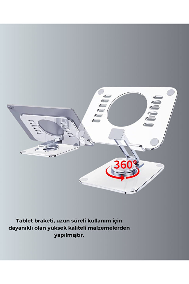 Dual-Axis Adjustable Tablet Support Stand - 5