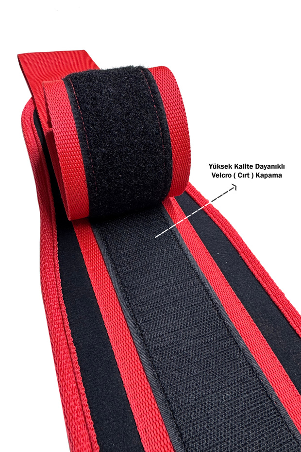 حزام الوزن الثقيل HEXCORE باللون الأحمر - 4