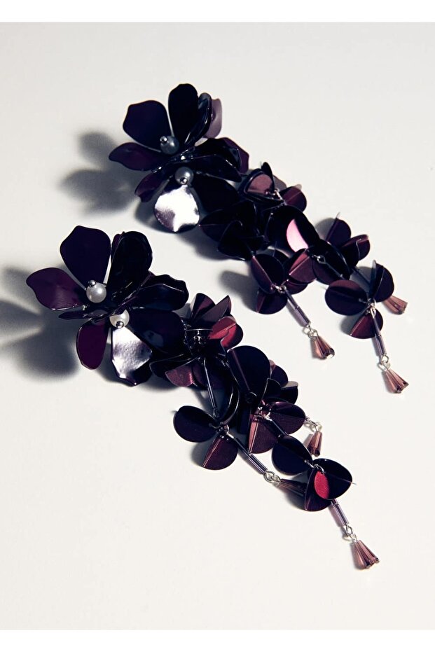 Çiçek sallantılı küpe - 3