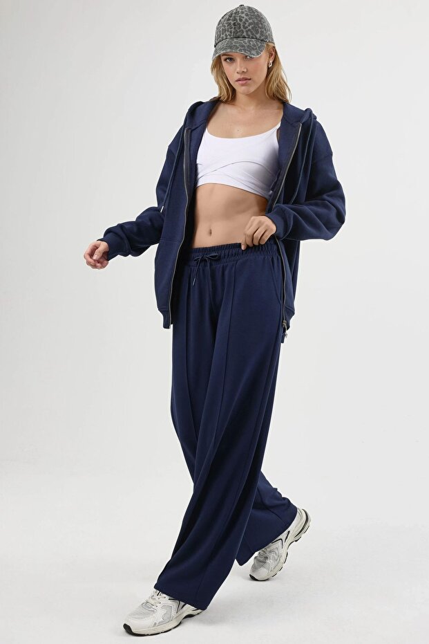 BUSEM Lastik Bel Düz Paça Pantolon - 4