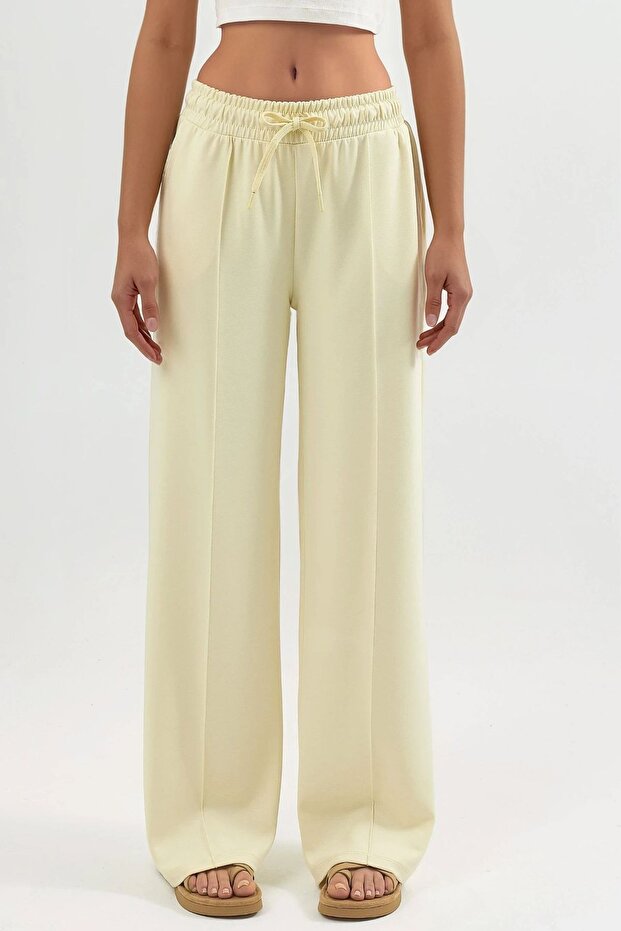 BUSEM Lastik Bel Düz Paça Pantolon - 7