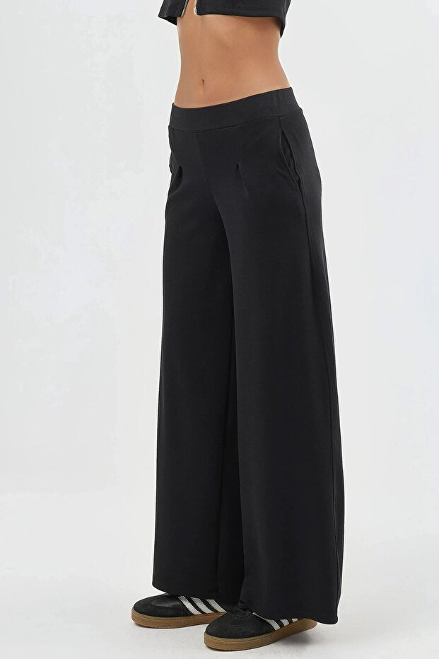 BUSEM Lastik Bel Geniş Paça Pantolon - 2