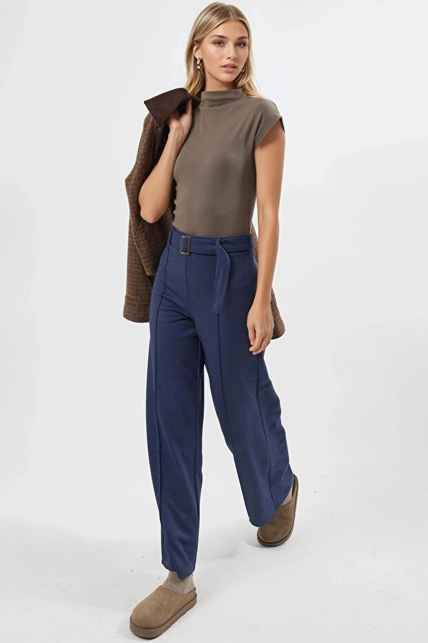 BUSEM Vücuda Oturan Esnek Örme Bluz - 3