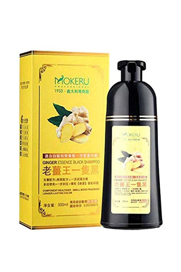 Natural Ginger Black Hair Dye Shampoo 500ml