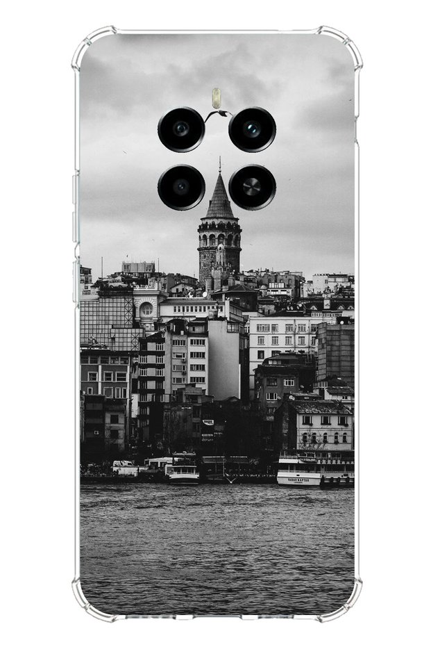 Realme 12 4g-12 Plus Compatible Galata Tower and Sea View Printed Silicone Case