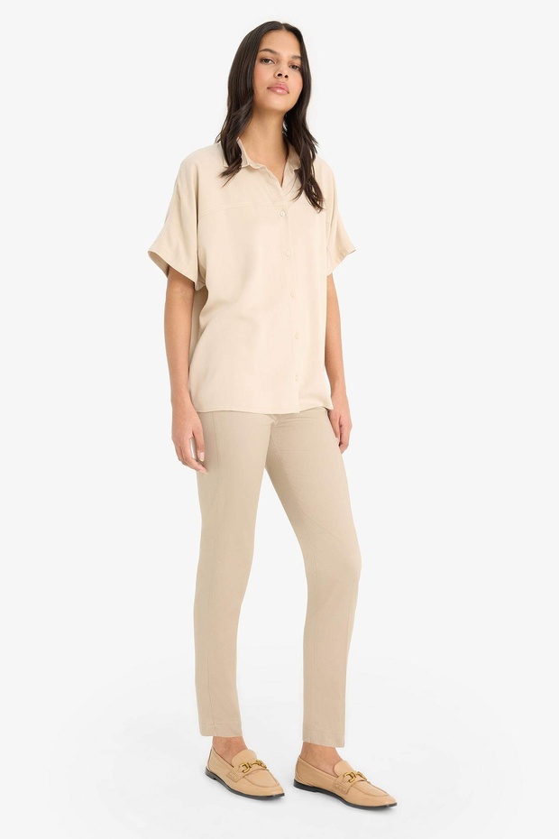 Women's Canvas Pants J8743Az/Bn229 Lt.Brown