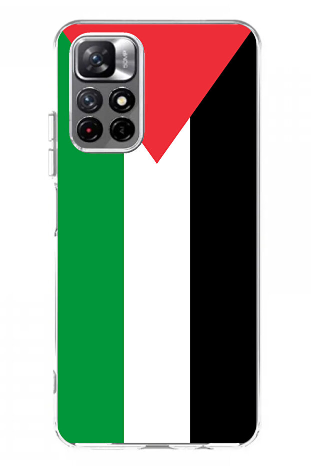 حافظة سيليكون متوافقة مع Redmi 10 بعلم فلسطين مطبوع - 1