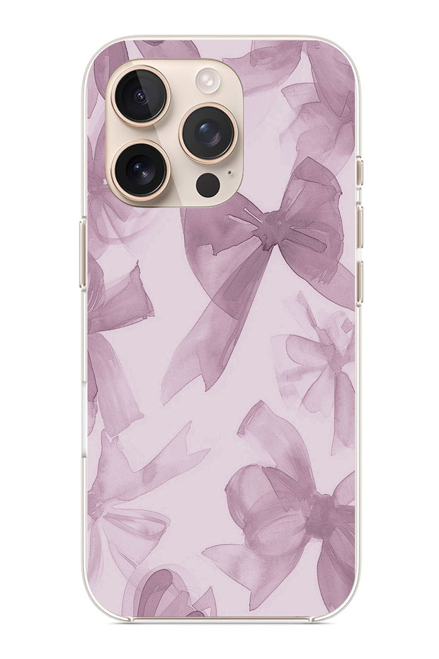 حافظة سيليكون متوافقة مع هاتف iPhone 16 PRO MAX بلون أرجواني مطبوع - 1