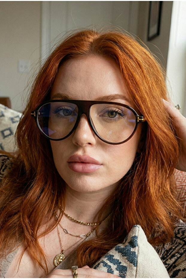 Sierra Brown Bone Drop Blue Light Filter Screen Glasses