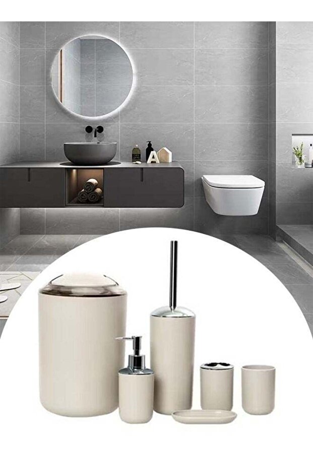 6 Pieces of Bathroom Accessories Set
