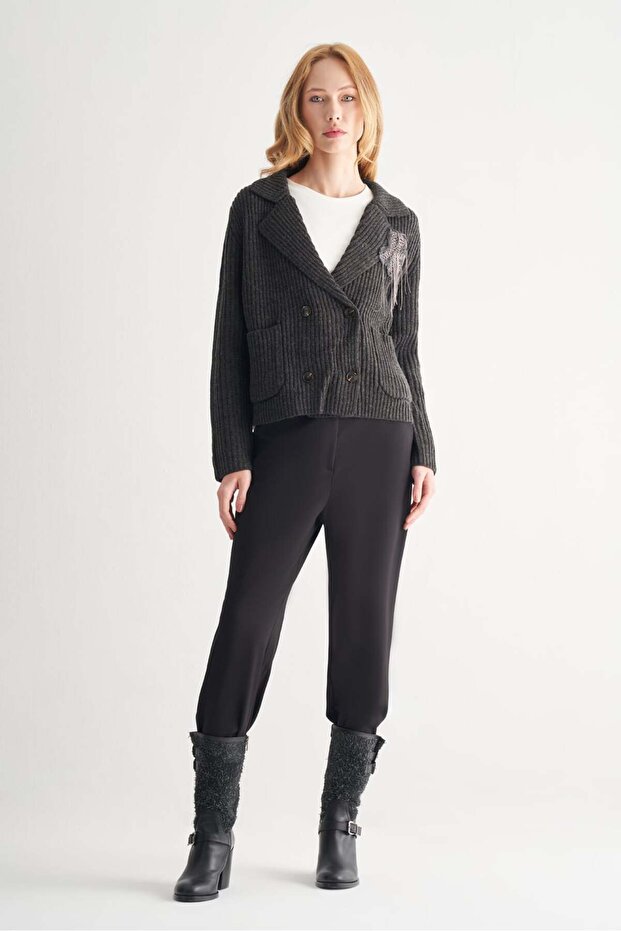 Zincir İşlemeli Mini Hırka - 2