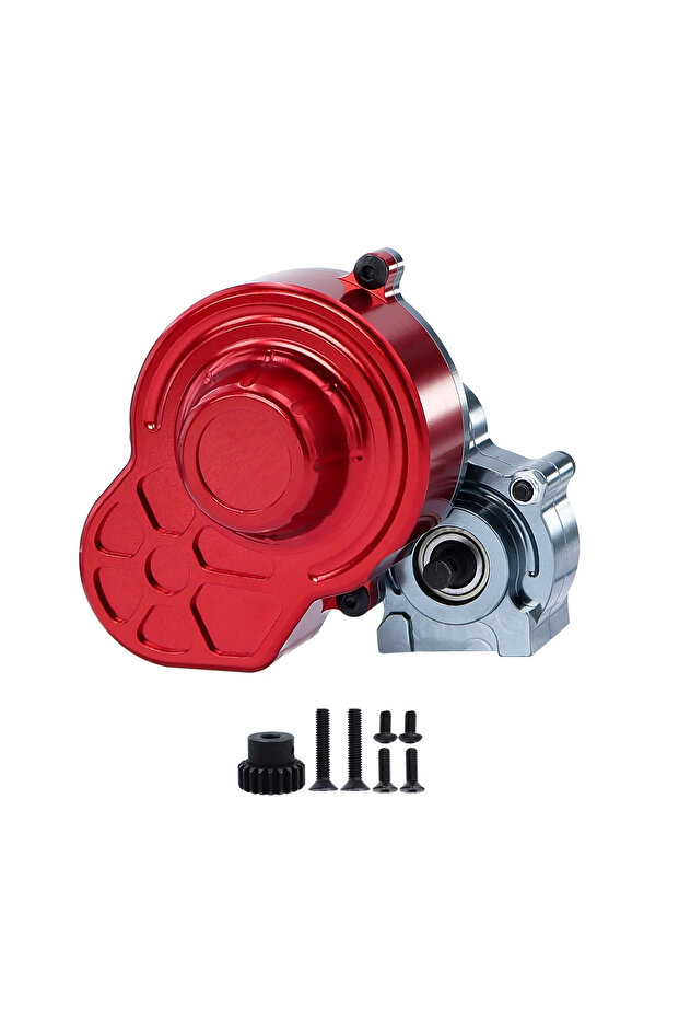 Titanium 48P CNC Aluminum Transmission Gearbox With Motor Gear For 1/10 RC Rock Crawler SCX10 Truck