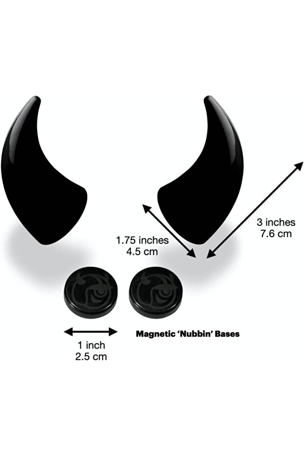 0x Horn Large Devil Horns for Helmet Magnetic & Interchangeable Horns for Motorcycle, Bike & Ski Hel