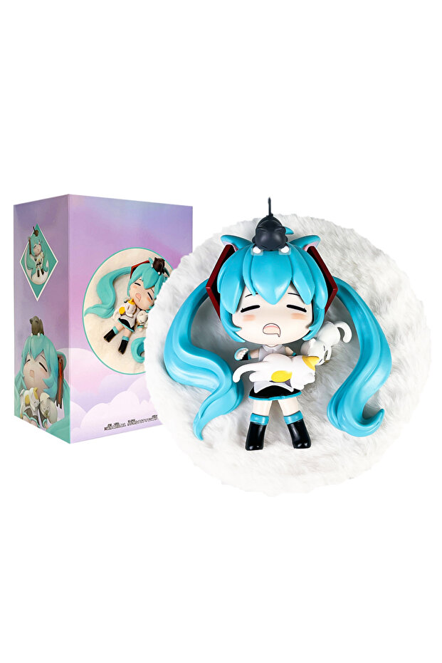 Bandai with box Anime Dreaming Hatsune Miku Q-version Cute And Sweet Action Model Pvc Toy Collection