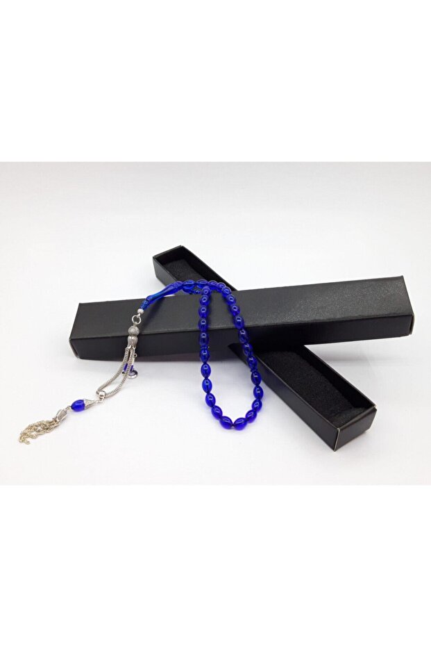 7mm Parliament Blue Barley Cut Ottoman Tassel Rosary