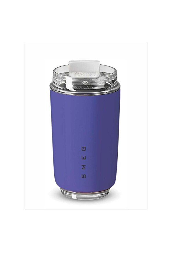 smeg Travel Mug, Insulated Coffee Tumbler, Leak Proof Stainless Steel Thermal Reusable Coffee Cup, L