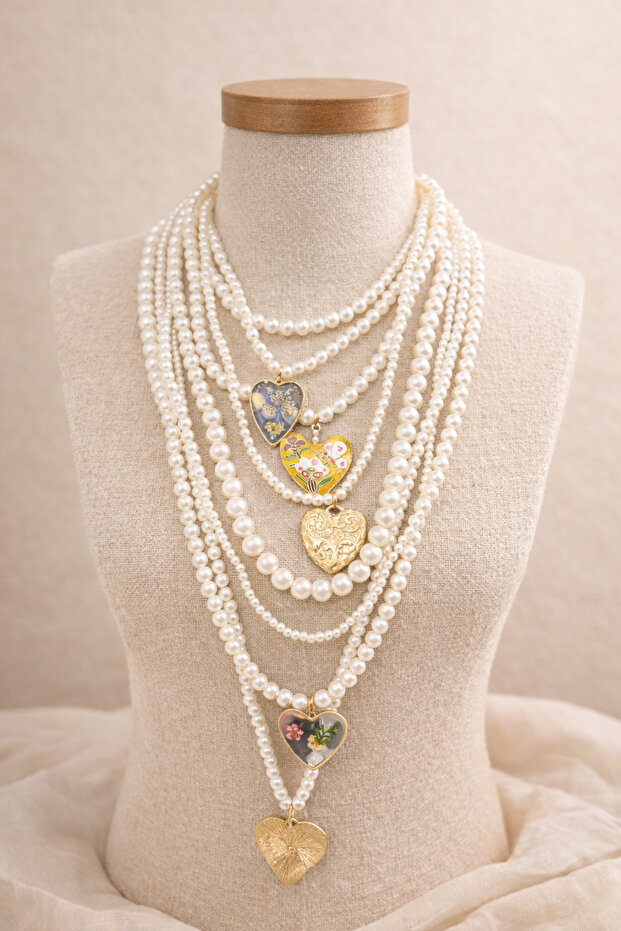 İnci çoklu kolye - 1