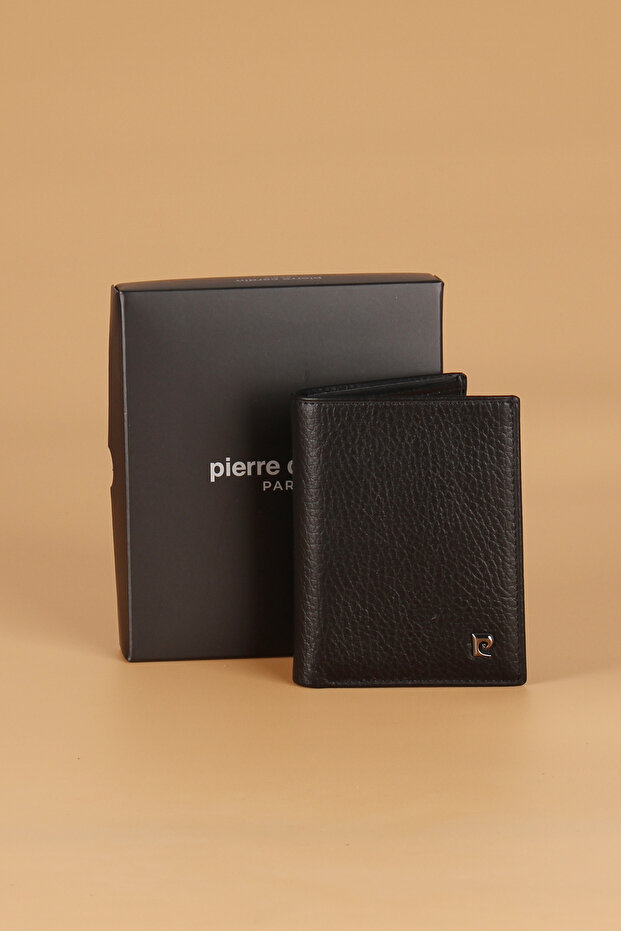 032 Genuine Leather Men's Wallet Card Holder Flotur-Black