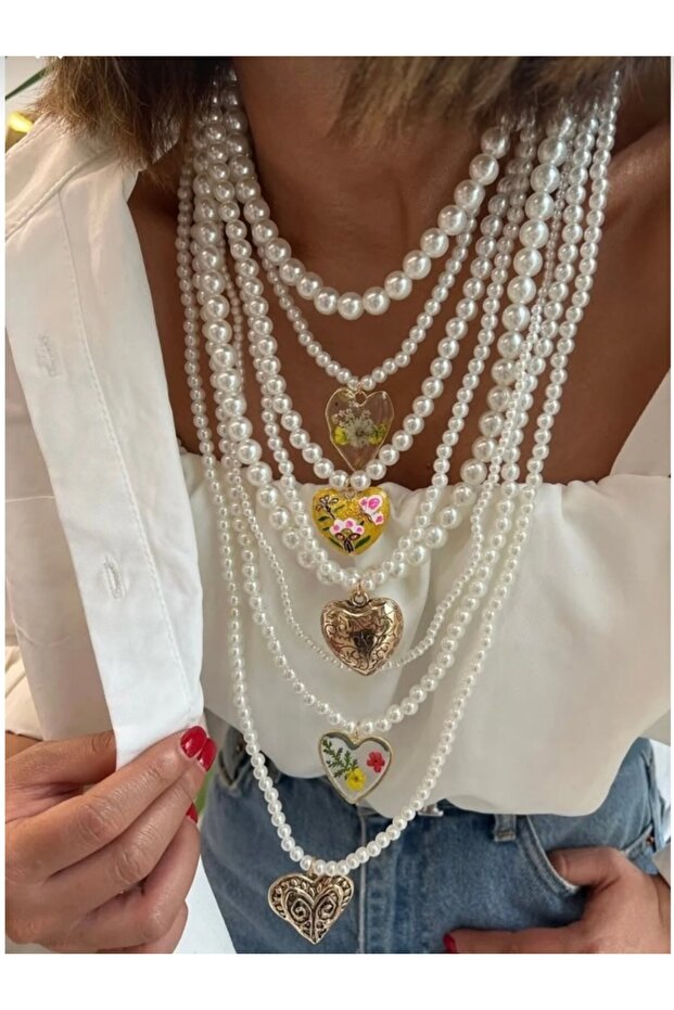 İnci çoklu kolye - 2