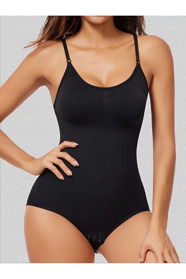S&W Sweet Women Seamless Bodysuit Corset with Snap Fasteners Size 2 Slimming and Firming Push up Effect Abdomen Waist Belly Tightening Women's Bodysuit Corset 9051