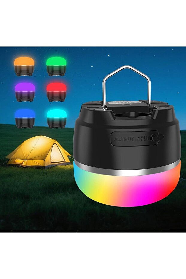Phylosal LED Camping Lantern Rechargeable, 1000LM Tent Light with 12 RGB Lighting Modes, 8000mAh Pow