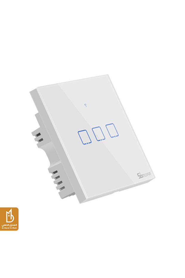 مفتاح إضاءة جداري ذكي ثلاثي الأزرار يعمل بتقنية الواي فاي T1UK3C-TX