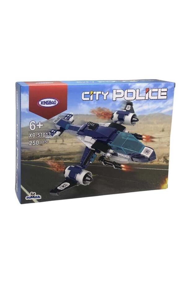 Toy City Police Helicopter Building Set 250 Pieces Xingbao