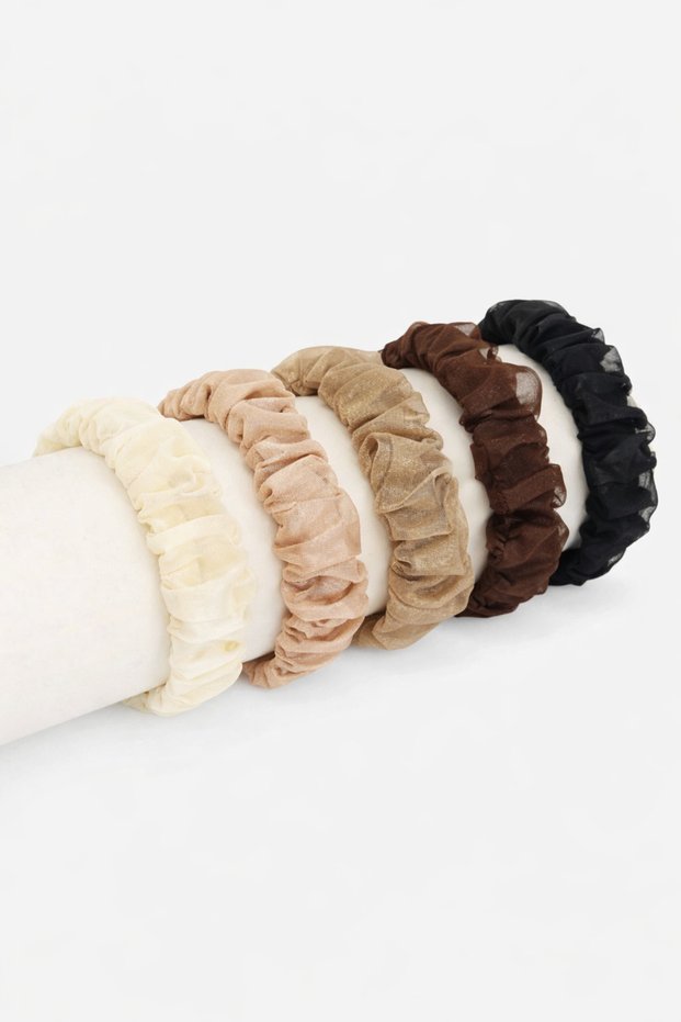 5-Piece Rubber Buckle Set Multi-Colored