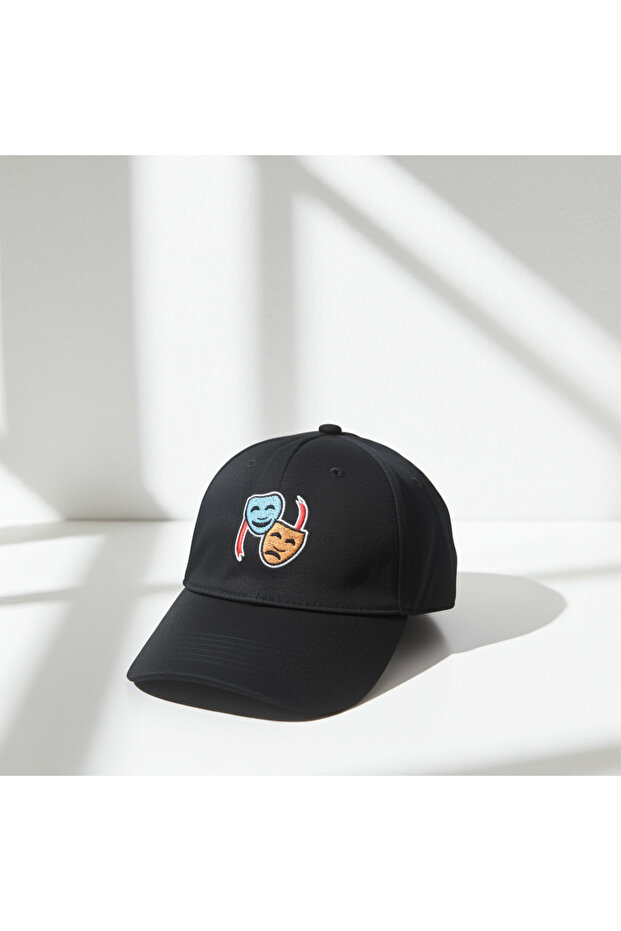 Drama Masks Black Cap